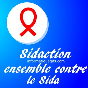 lutter contre le sida avec logo sidaction