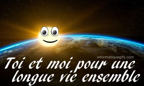 Une planete avec Soleil smiley marrant