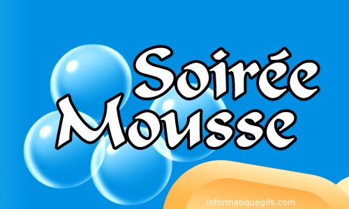 photo soiree mousse avec bulle de savon