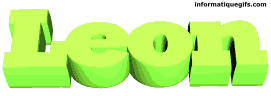 Gifs Leon en 3D et dans la couleur verte