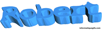 Image gif 3D ecriture bleue prenom robert