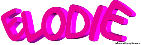 Animation du prenom elodie en rose