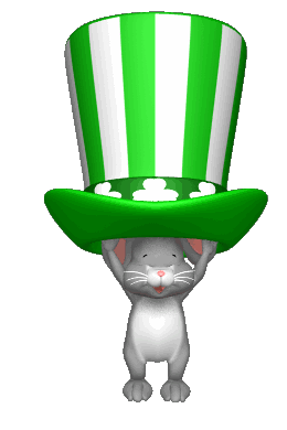 3D Gif lapin qui sort du chapeau du magicien