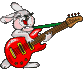 Gif lapin qui joue de la guitare