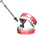 Gif dentier avec dent blanche