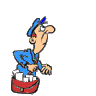 Gif anime facteur qui poste une lettre