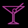 Gifs verre cocktail en tube néon