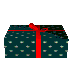 Gif cadeau de noel avec un ruban rouge