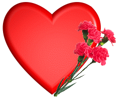 GIF coeur rouge avec fleur