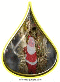 Gif papa Noel avec decoration