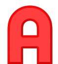 Gif lettre A majuscule et en rouge