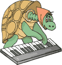 Gifs tortue qui joue du piano