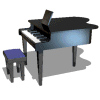 Gif anime piano artistique image piano 3D