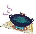 Gifs animes plat de nourriture