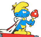 Image Schtroumpf coquet avec un champignon