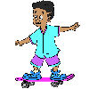 Une personne qui fait du skateboard
