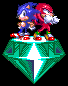 Sonic et Knuckles sur un diamant