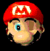 Gif anime super Mario avec casquette rouge de plombier