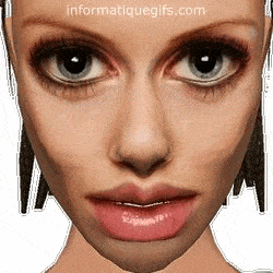 gif visage femme 3D