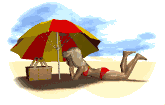 Gif femme qui bronze ses jambes sur la plage
