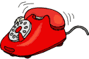 Animation gif telephone fixe rouge